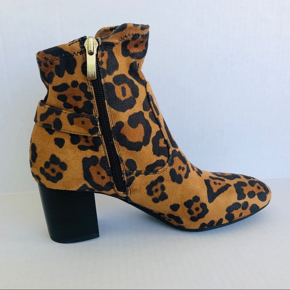cheap leopard booties